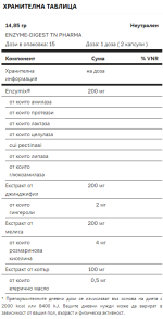Tn Pharma - Enzyme-Digest - 30 таблетки / 15 дози - Image 2